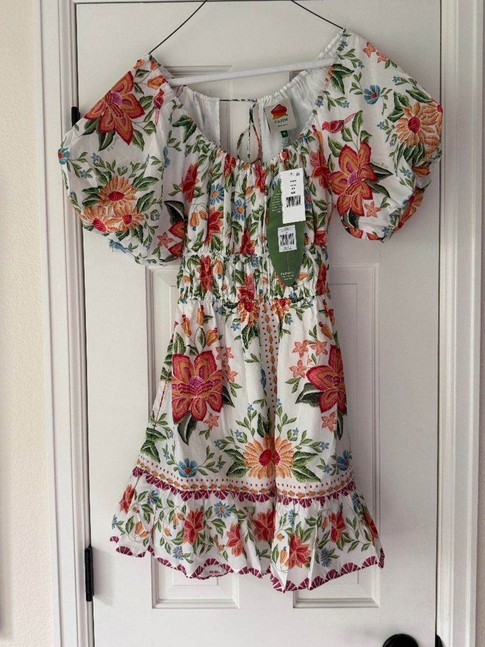 Farm Rio Bloom Garden Mini Dress, XS, NWT